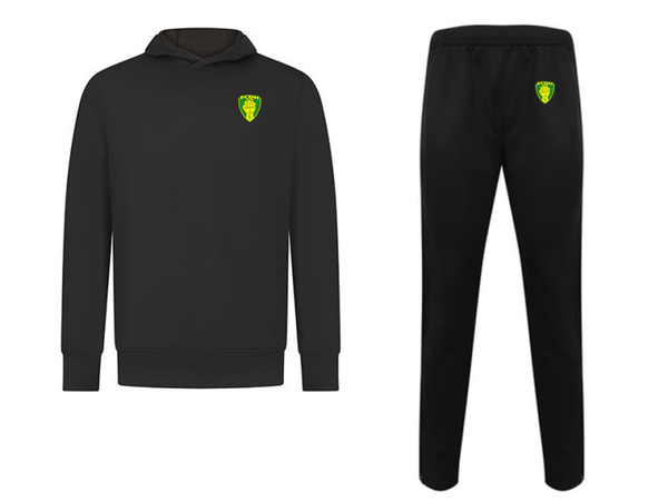 FCDH Trainingspak Black - Vuist Geel Groen