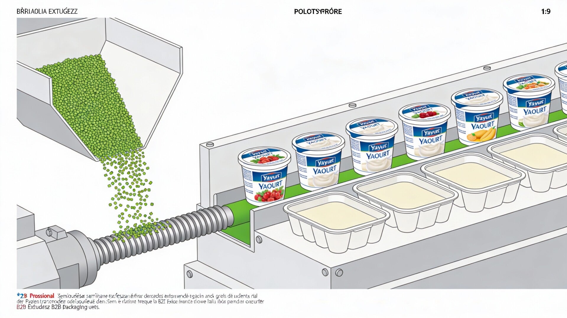 Extrusion de plolystyrène pour  la fabrication d"emballages alimentaires