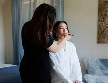 natural bridal amafi makeup hairstyling