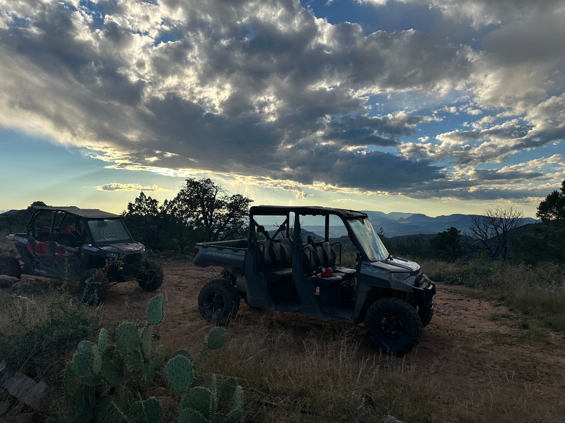 Guests riding 6‑seat UTV on Carol Spring Mountain off‑road tour near Chrysotile Arizona