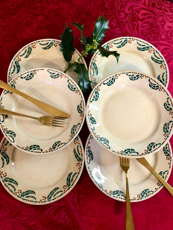 Sublimes assiettes "Houx" de KG Lunéville