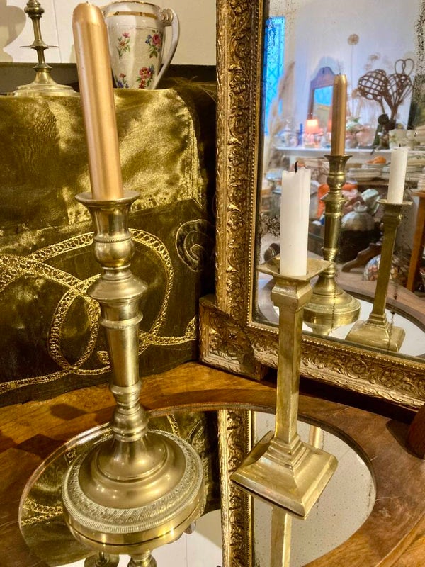 Bougeoirs en bronze ou laiton