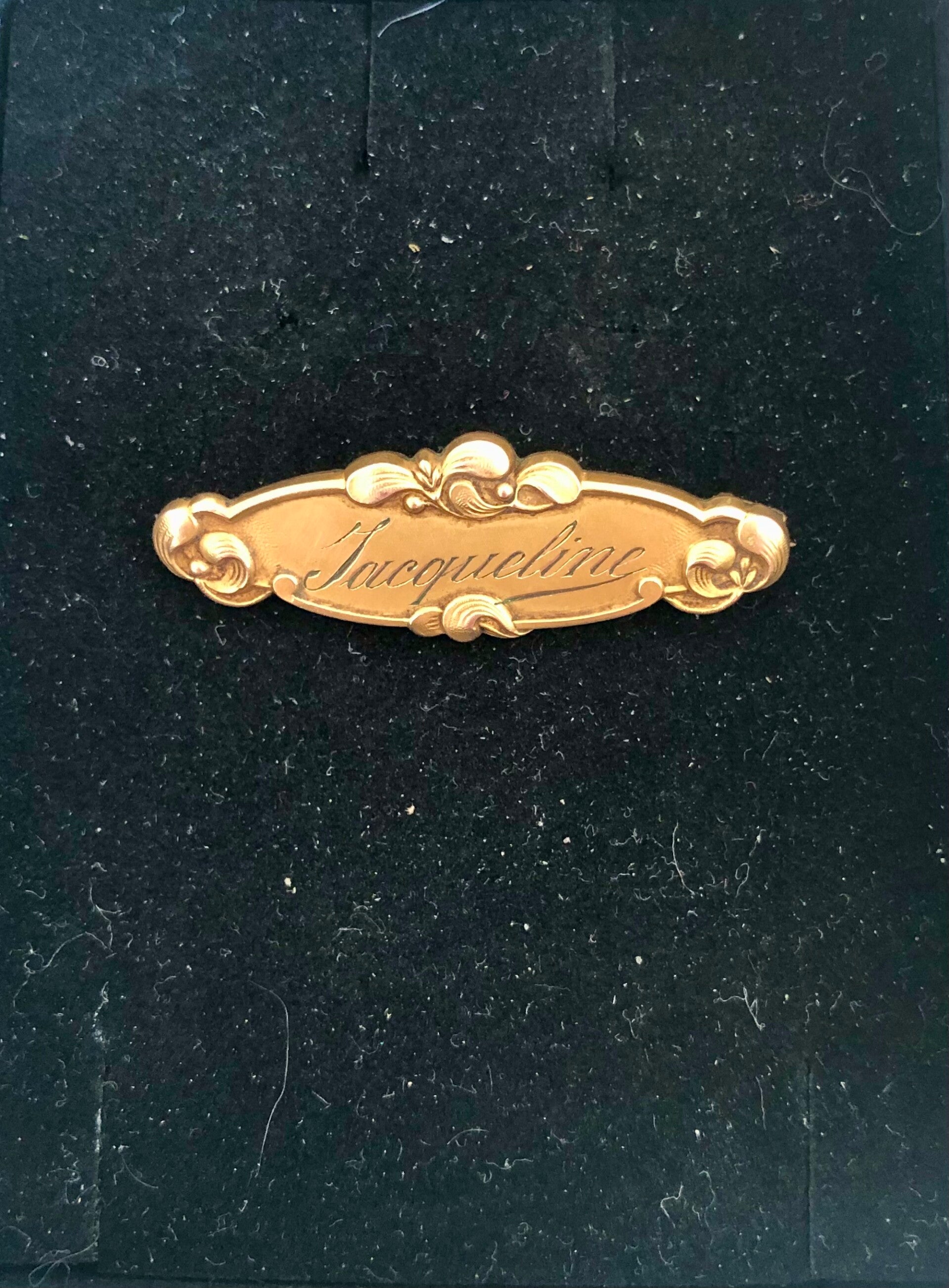 Broche 1900 en plaqué or "Jacqueline"