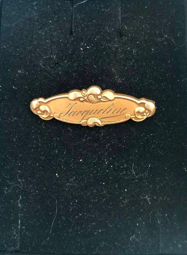 Broche 1900 en plaqué or "Jacqueline"