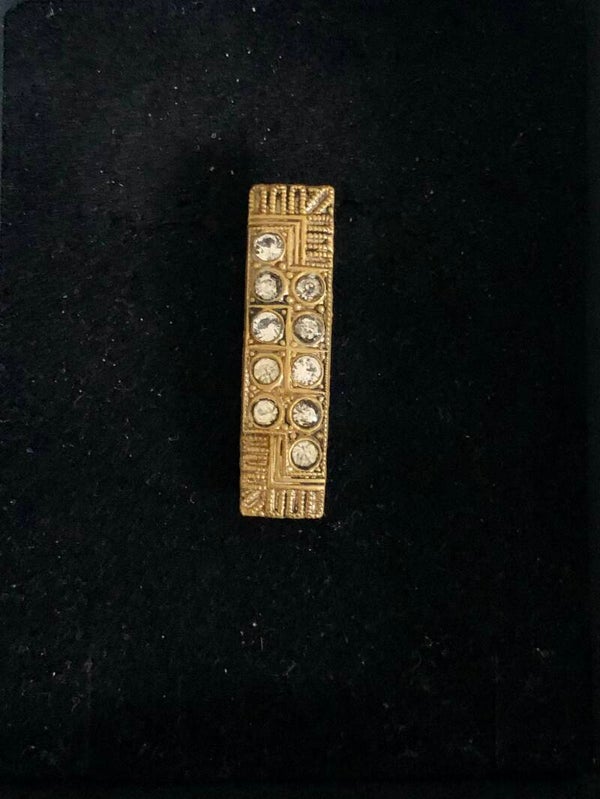 Broche baguette strass