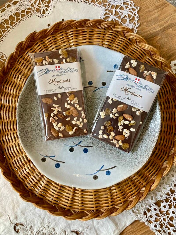 Tablette de chocolat mendiants