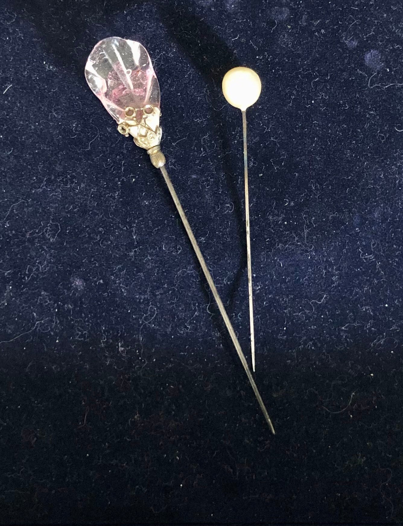 Lot de 2 épingles à chapeau anciennes