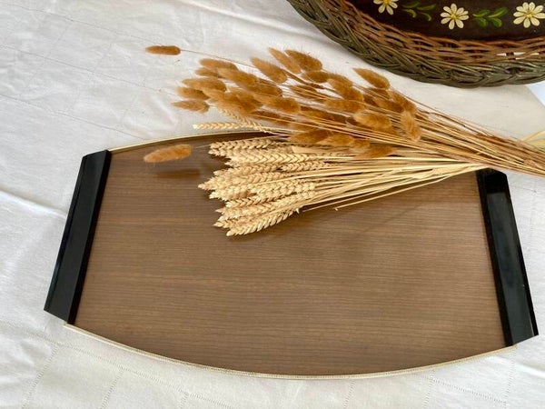 Exceptionnel plateau en Formica et métal design Italien MB