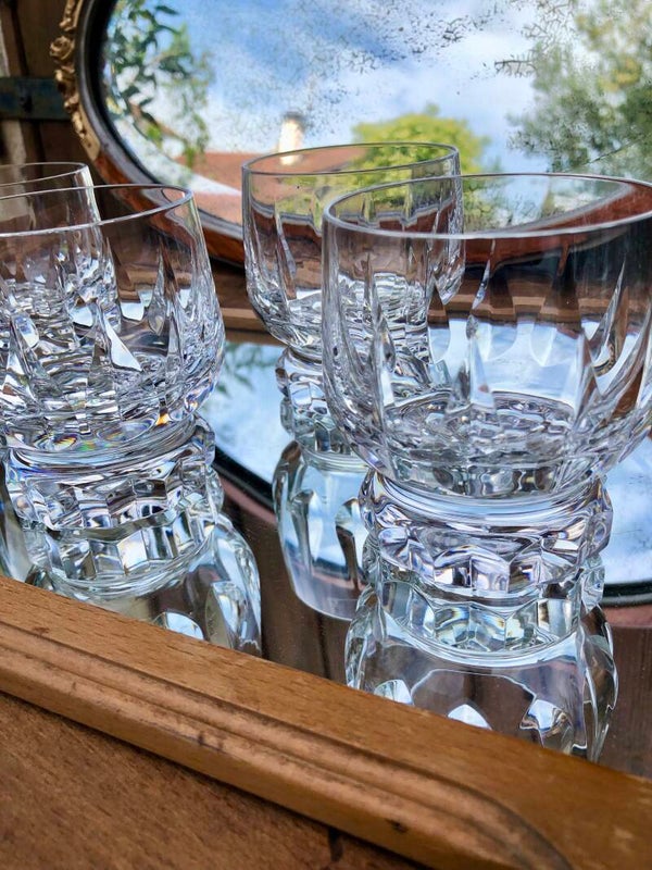 Exceptionnels verres gobelets en cristal taillé Villeroy et Boch Arabelle