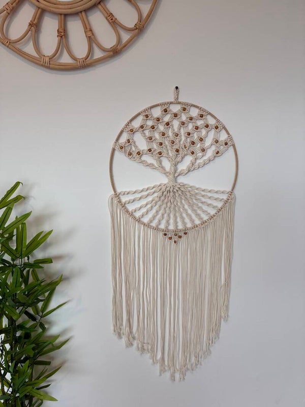 Wandhanger large levensboom hout