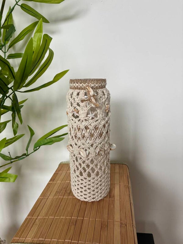 Smalle macramé vaas
