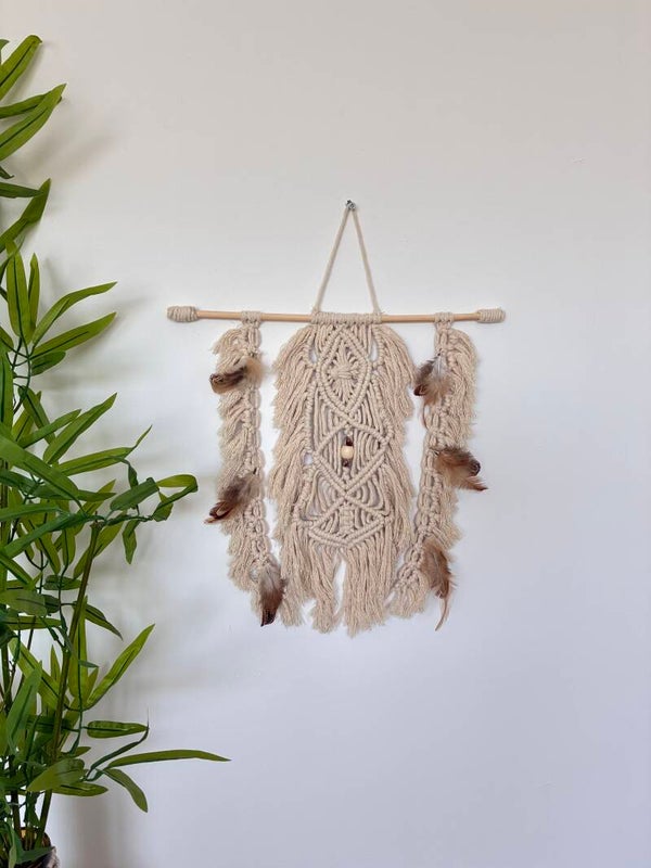 Wandhanger boho veren