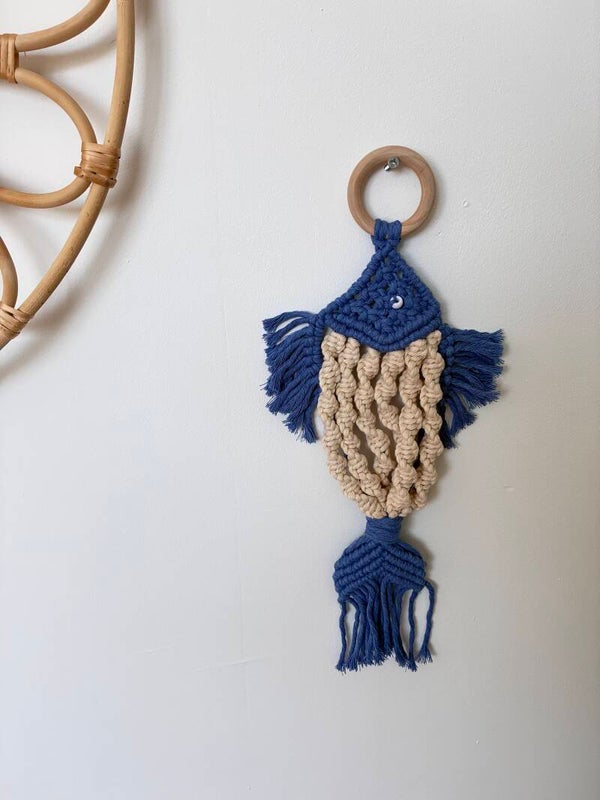 Vis met ring blauw