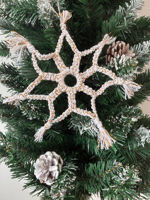 Kerstster wit/goud