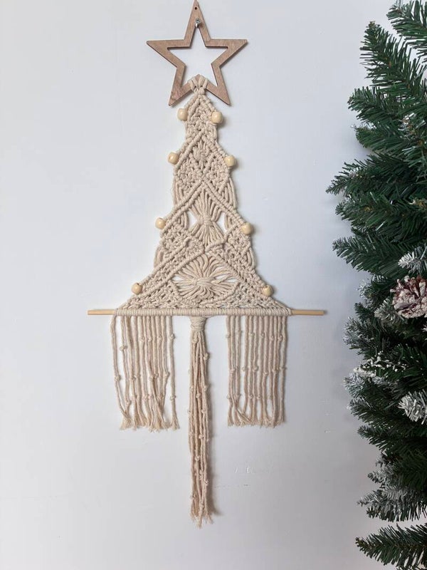 Kerstboom hanger crème