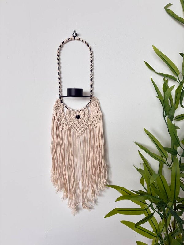 Metalen hanger met waxinelichtje