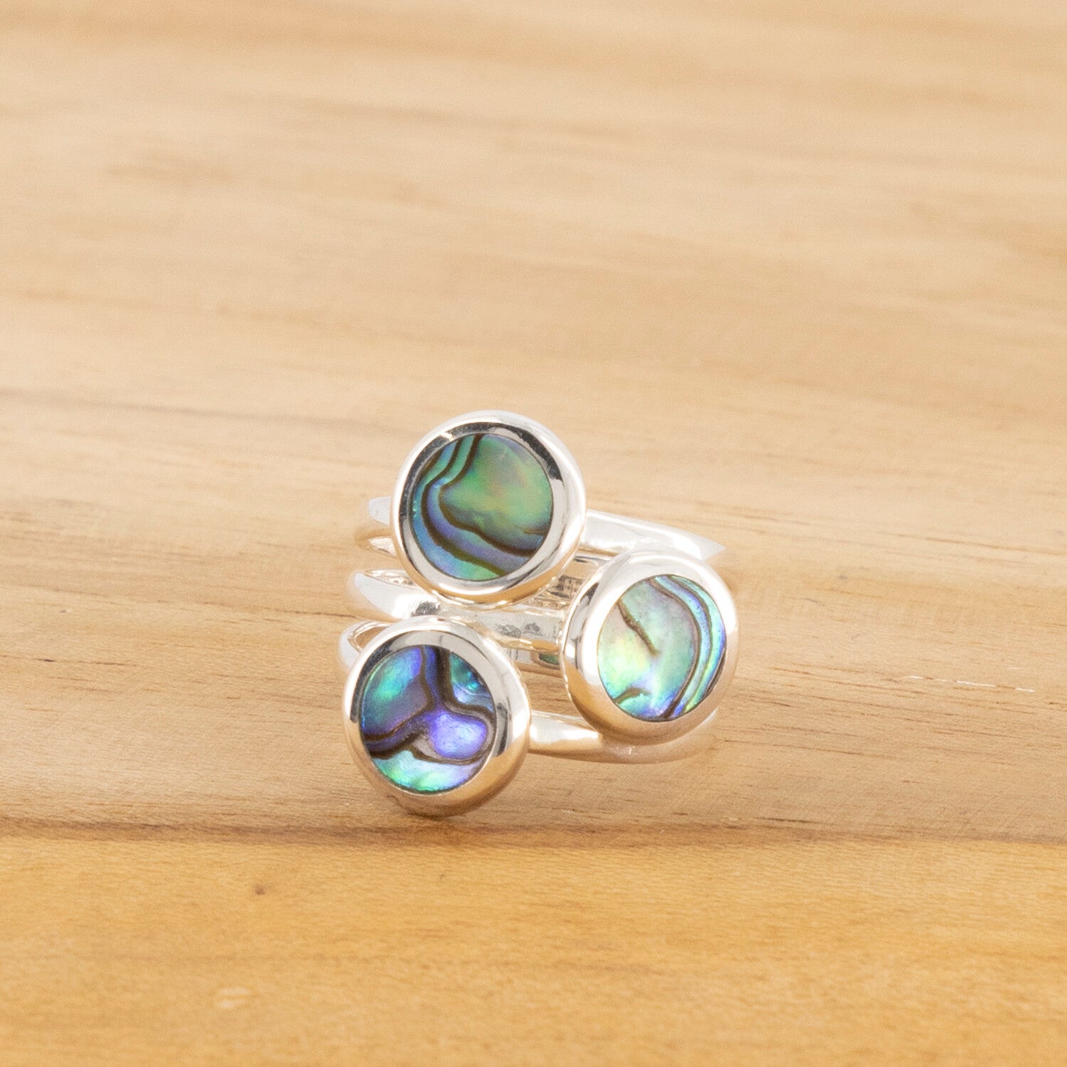 3 rond Paua ring