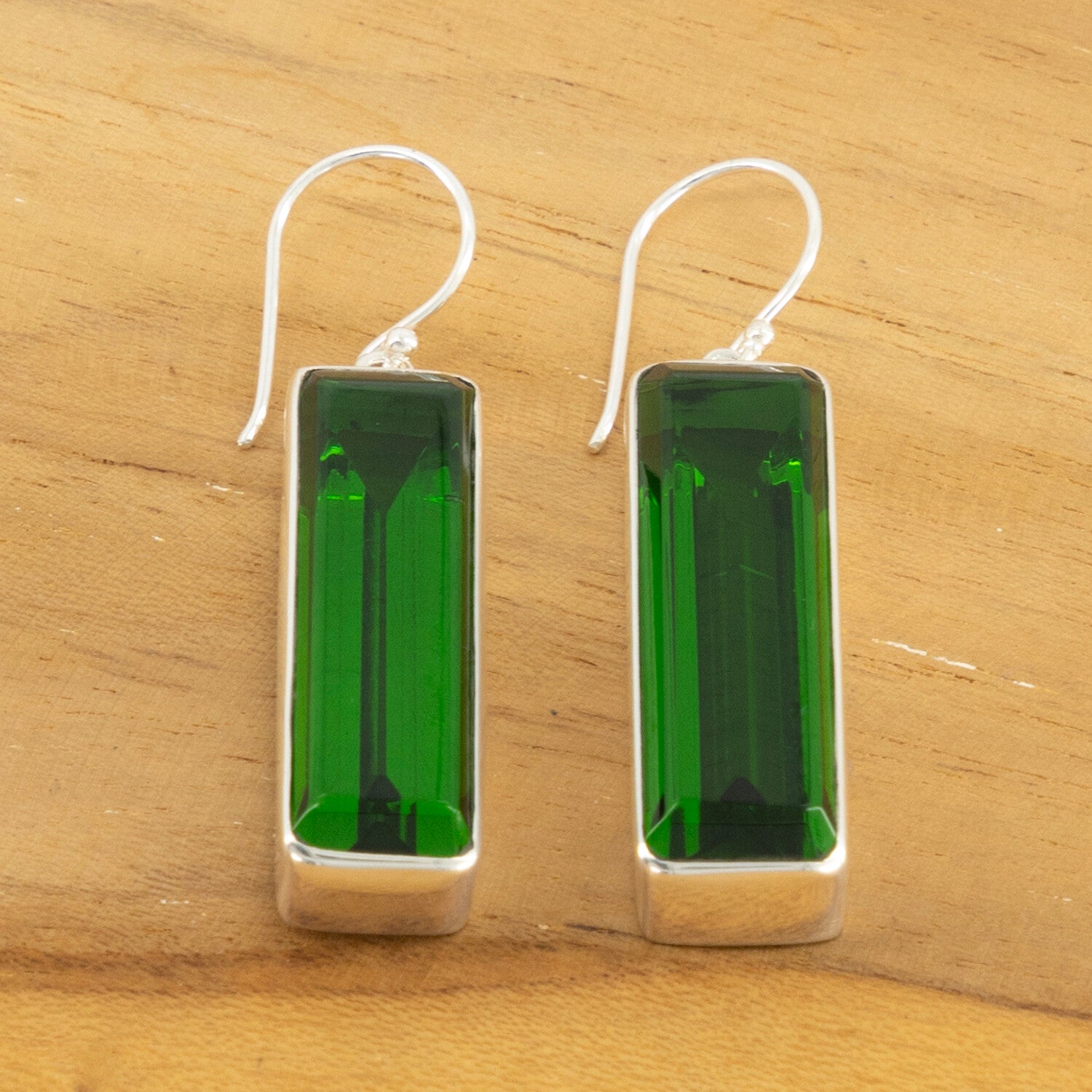 Groene rechthoek oorhangers