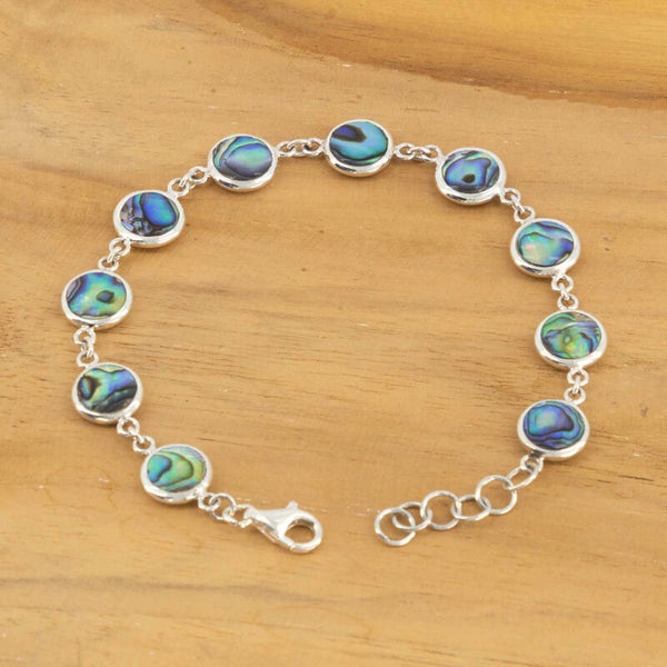 Paua pearl rondjes armband