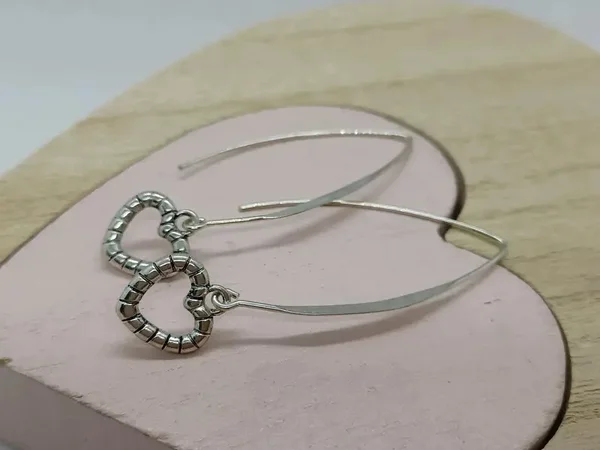 Oorbellen 925 zilver hartjes