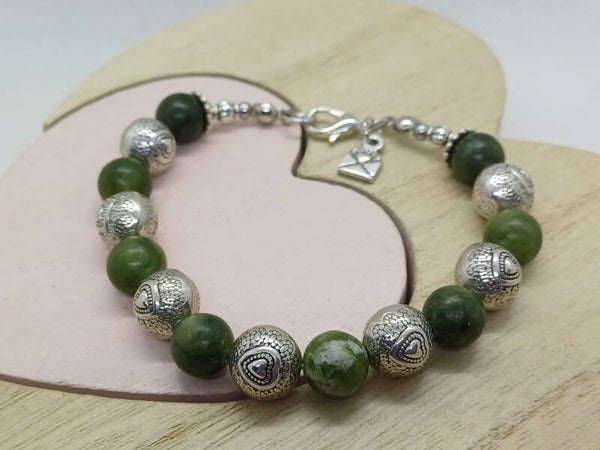 Armband met mos agaat