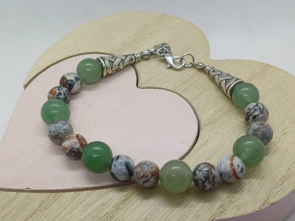 Armband met Picasso Jaspis en Aventuryn