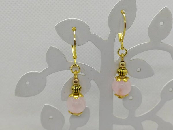 Oorbellen met Rozenkwarts