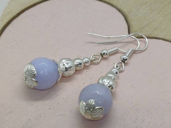 Oorbellen met blauwe jade
