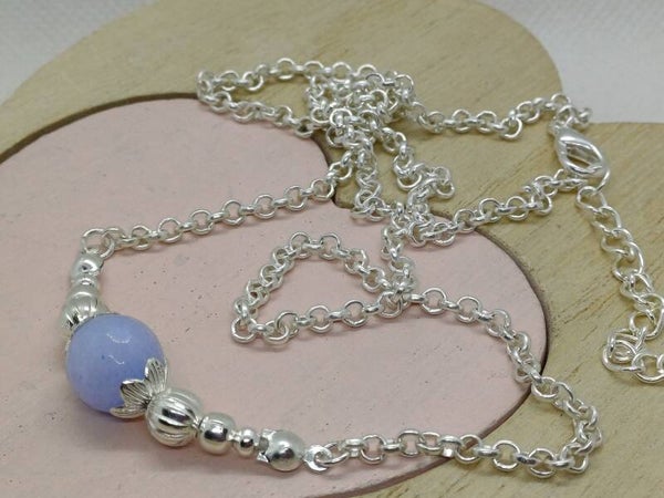 Ketting met blauwe jade