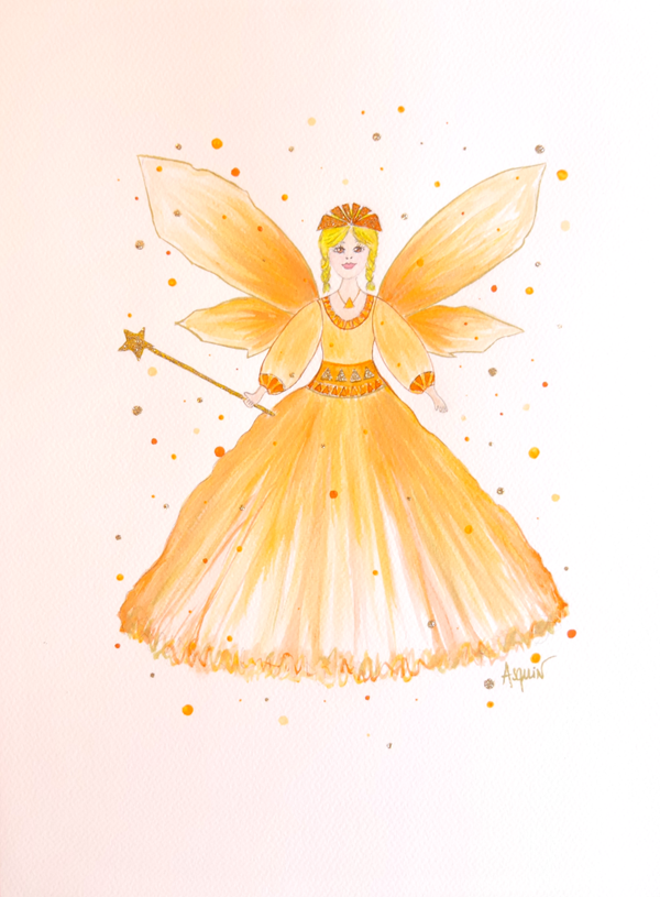 FEE ORANGE "Orangelle" Œuvre originale