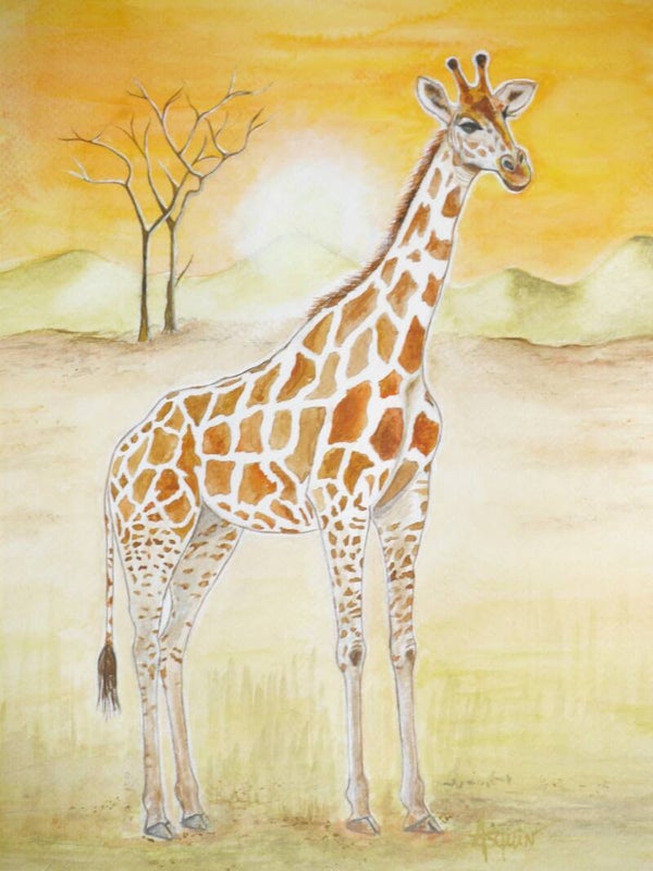 GIRAFE "Savanah" Œuvre originale