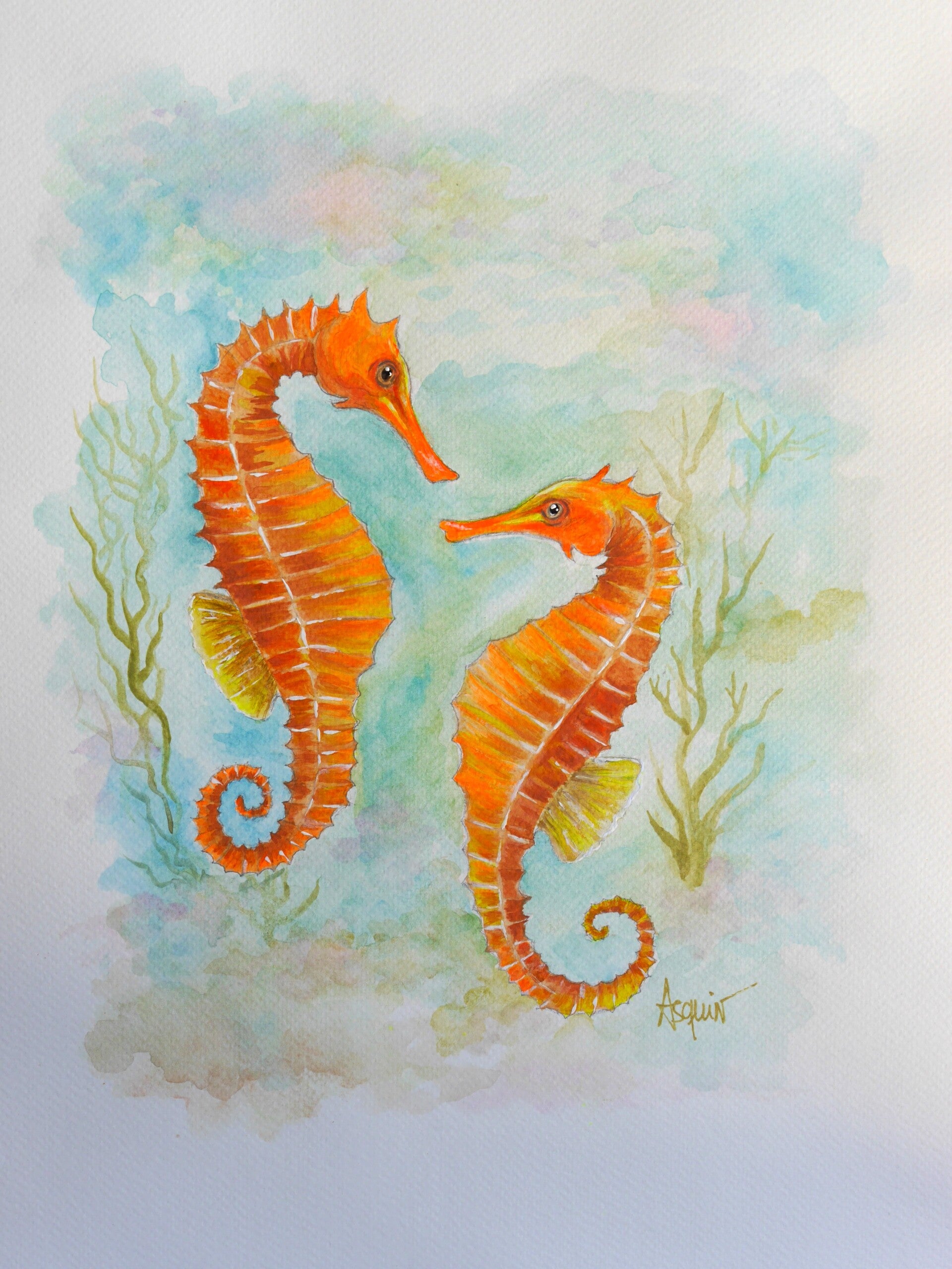 HIPPOCAMPES "Les chevaliers des mers" Œuvre originale