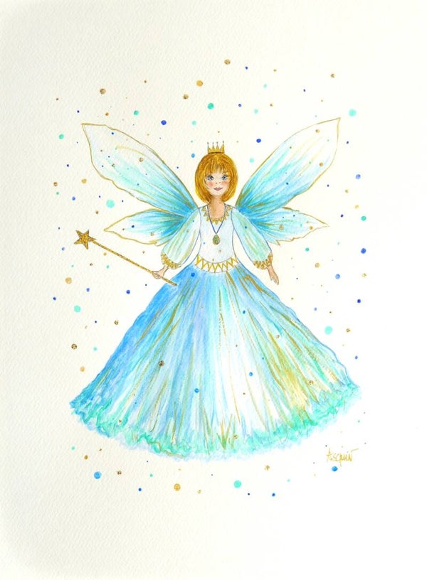 FEE BLEUE "Belline" Œuvre originale