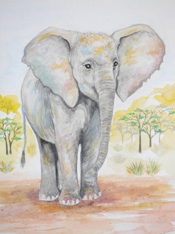 ELEPHANT "Petit prince d'Afrique" Œuvre originale