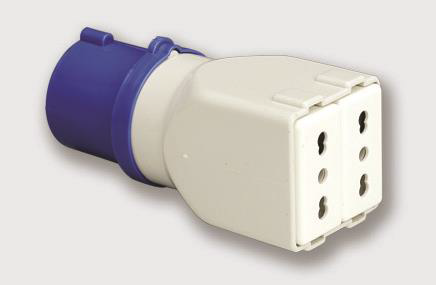 ADATTATORE DI SISTEMA SPINA IEC 2PRESE BIVALENTE