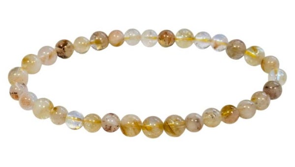 PULSERA CITRINO  6 MM CON CERTIFICADO