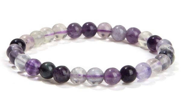 PULSERA FLUORITA MORADA 6MM