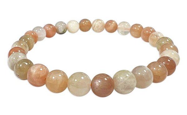 PULSERA PIEDRA LUNA MULTICOLOR 6MM