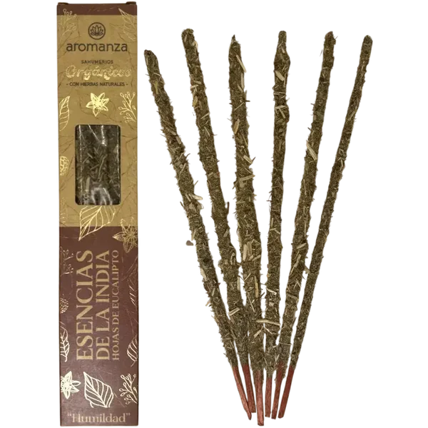 Sahumerio Orgánico Esencias de la India con Hierbas Naturales Aromanza Argentina - 6 varillas naturales - Humildad