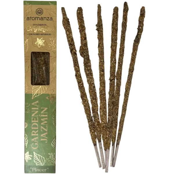 Sahumerio Orgánico Gardenia y Jazmín con Flores Naturales