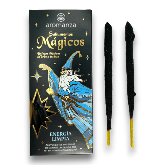 Sahumerios Mágicos Energía Limpia Aromanza Inciensos - Iluminarte Argentina - 10 barritas gruesas artesanales