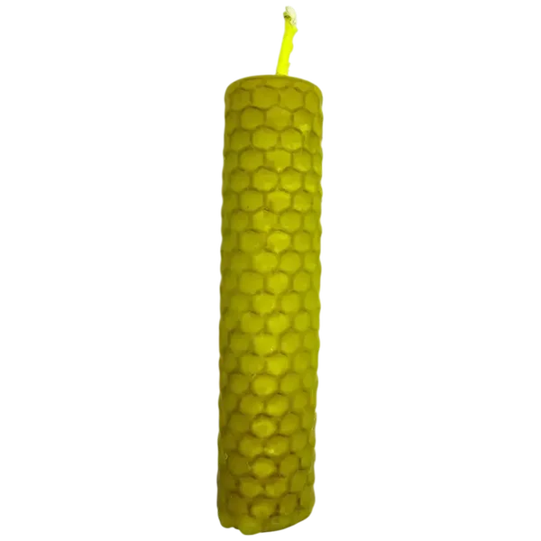 Vela de Miel Cera de Abeja Amarilla  Sol, Éxito, Inteligencia, Creatividad, Chakra Plexo Solar