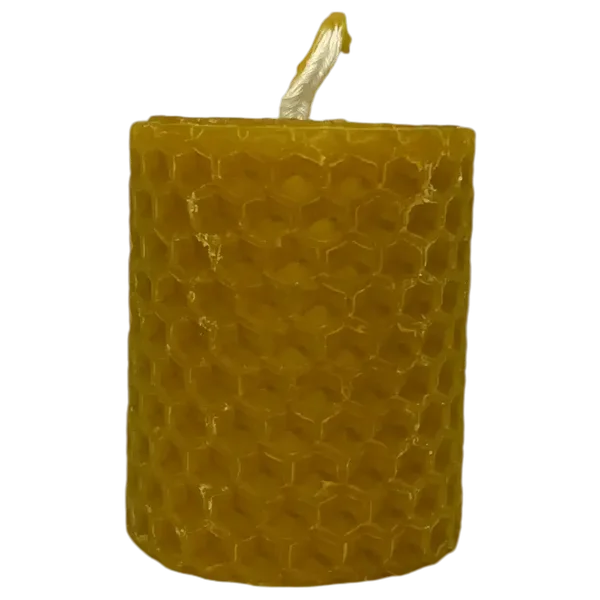 Vela de Miel Redonda Cera de Abeja Natural - 5x5cm