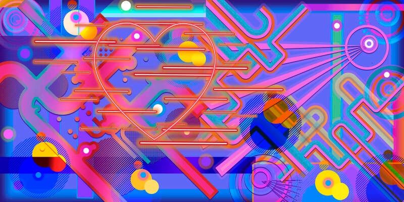 Billy Cao. Neon Love CD Cover Artwork