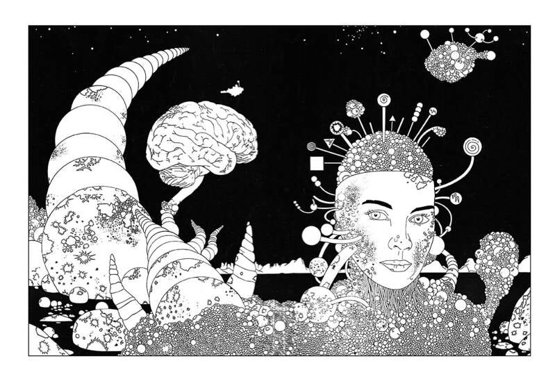 Brain Head. Drawing for Demo Tape