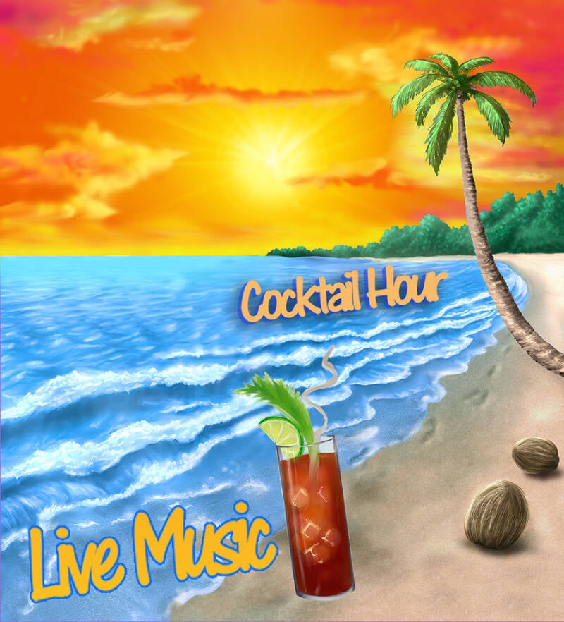 cocktail-beach-sunset