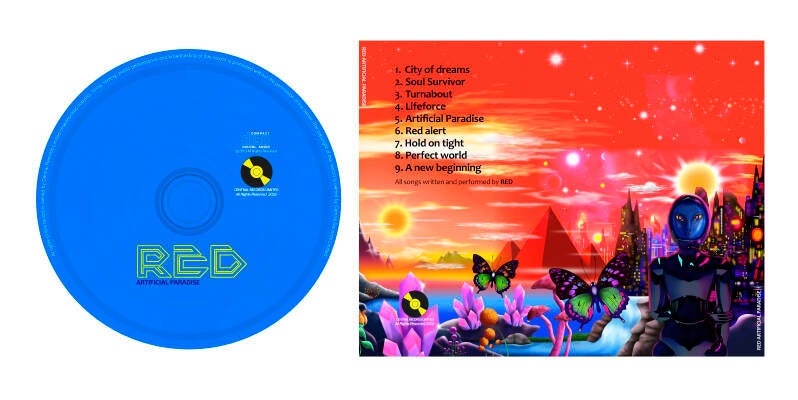 Red. Artificial Paradise. CD Packaging Design