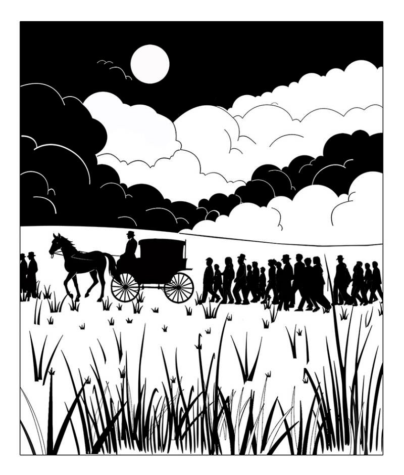 Ghostly Procession. Book insert drawing