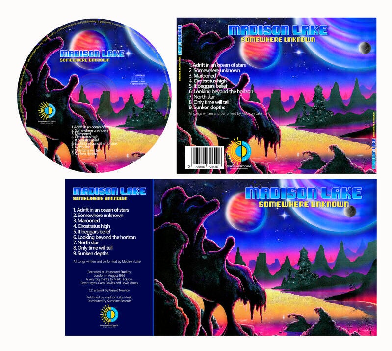 Madison Lake. Somewhere Unknown. CD Packaging Design 