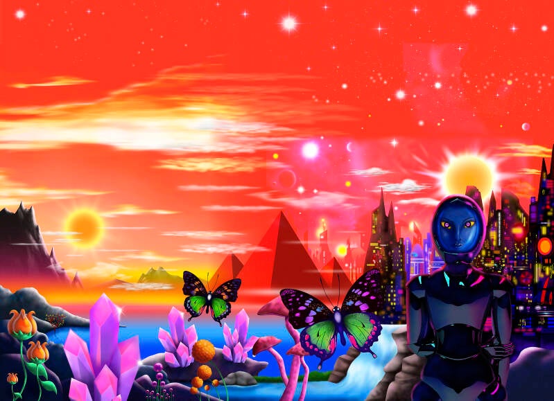 Red. Artificial Paradise. CD Cover Artwork